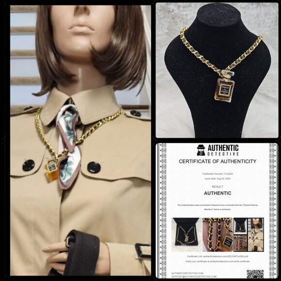 Chanel Coco Perfume Motif Fashion Necklace - Picture 2 of 16